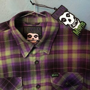 DIXXON Flannel Purple & Neon Green